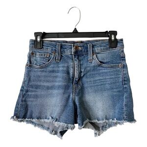 J Crew Mercantile High Rise Cutoff Boy Short Women's Size 24 Medium Wash Denim